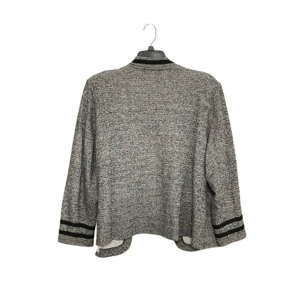 Tommy Hilfiger Women's Marled Military Band Jacket Grey Open Front Size 2X Plus - Picture 2 of 7